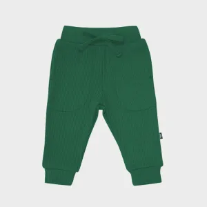 Ribbed Jogger in Forest