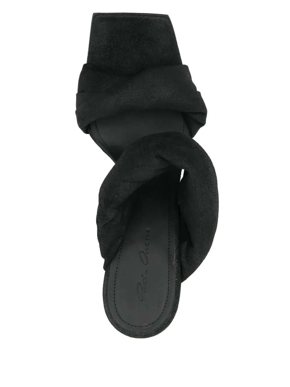 RICK OWENS Twisted Cantilever 8 Leather Sandals for Women
