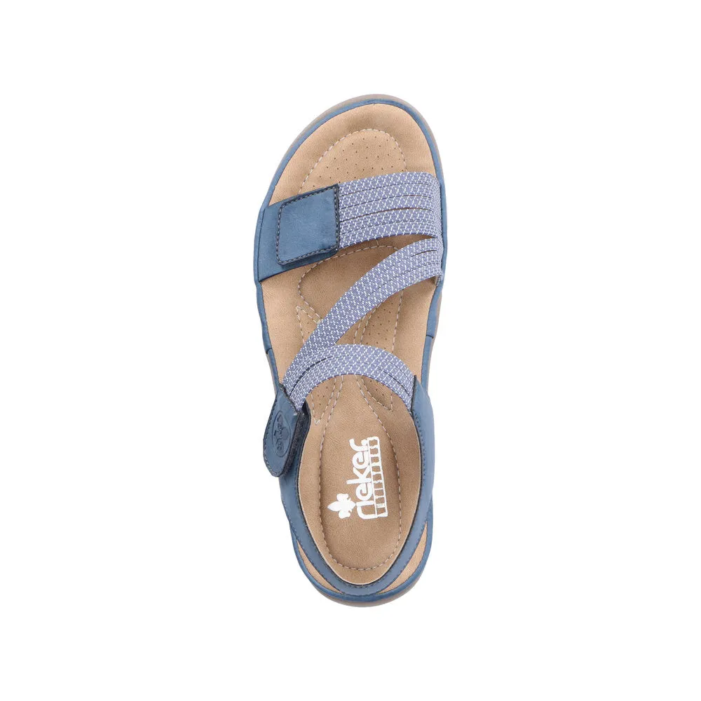 Rieker - 64870-14 - Royal/Jeans-Weiss - Sandals
