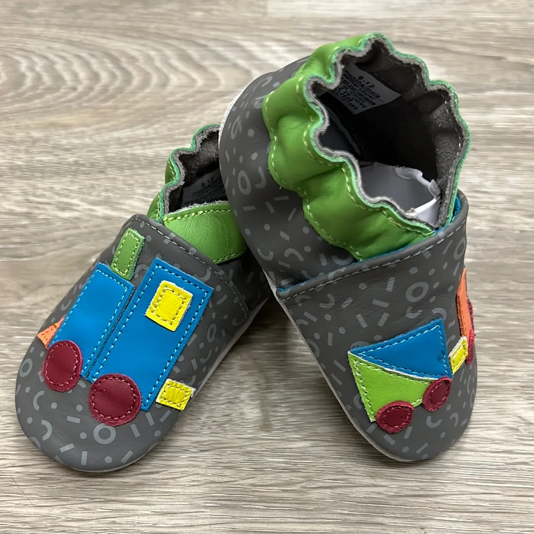 Robeez Train Blocks Soft Soles Grey