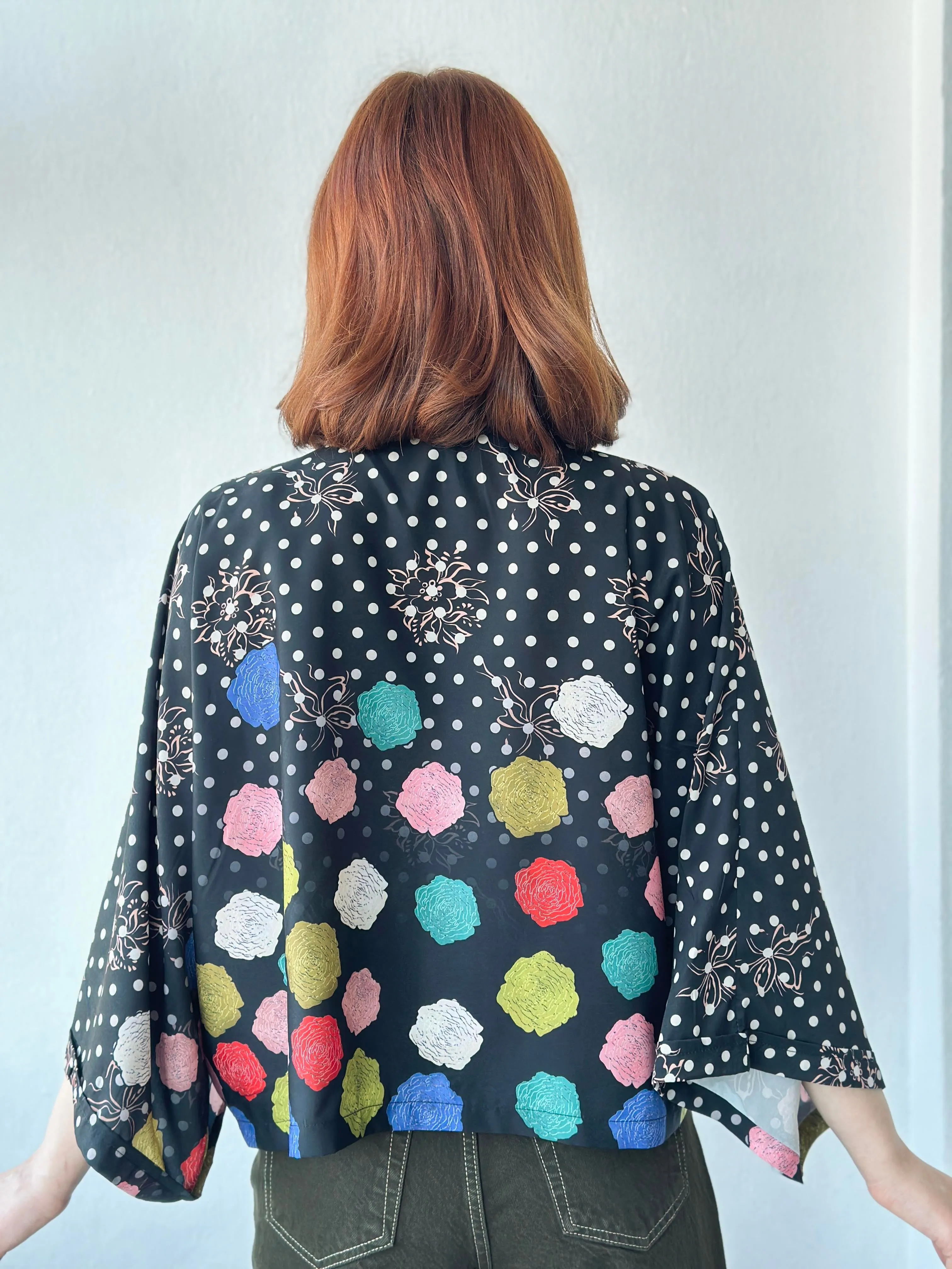 Rose Pattern Mini Kimono