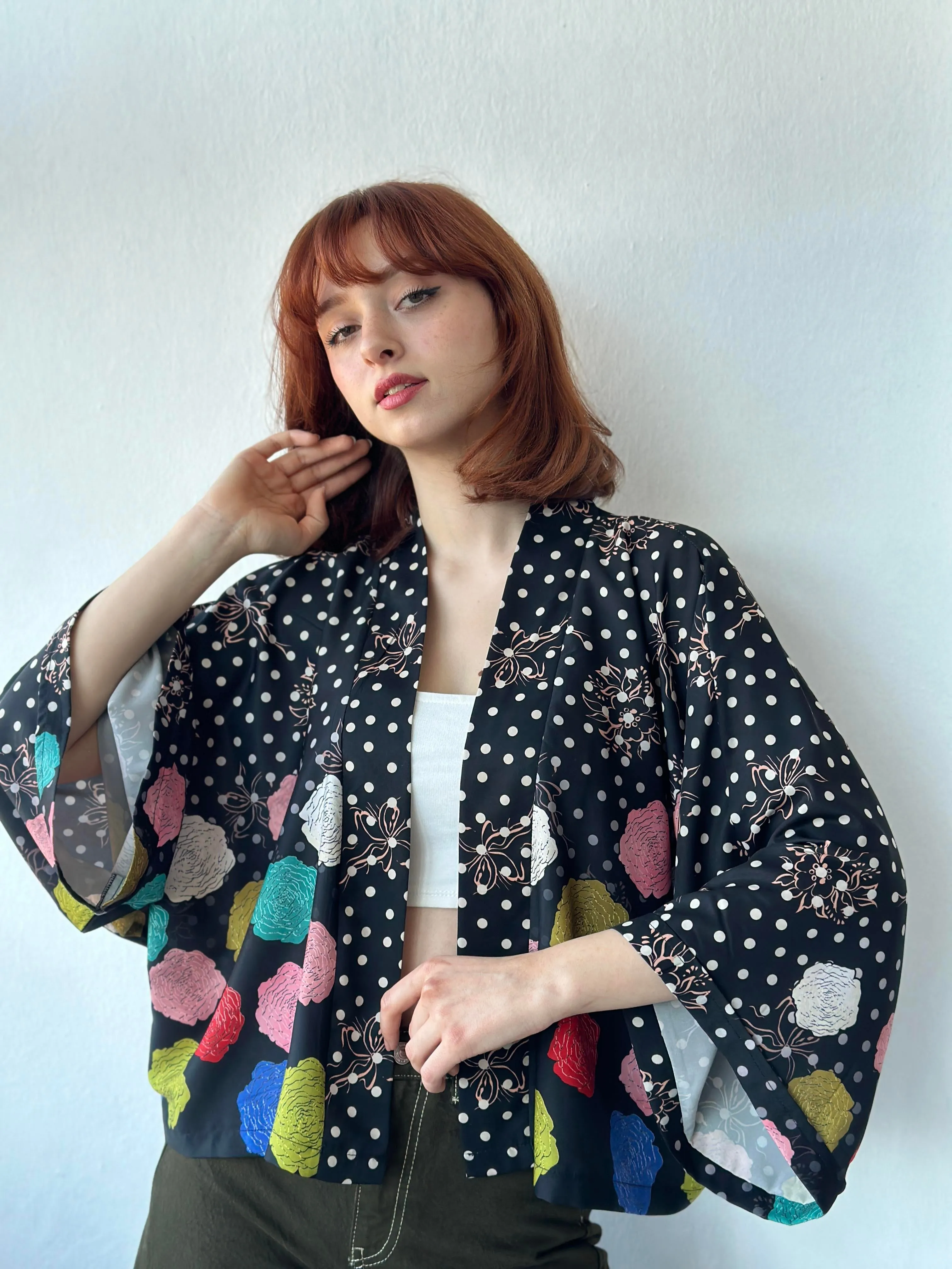 Rose Pattern Mini Kimono