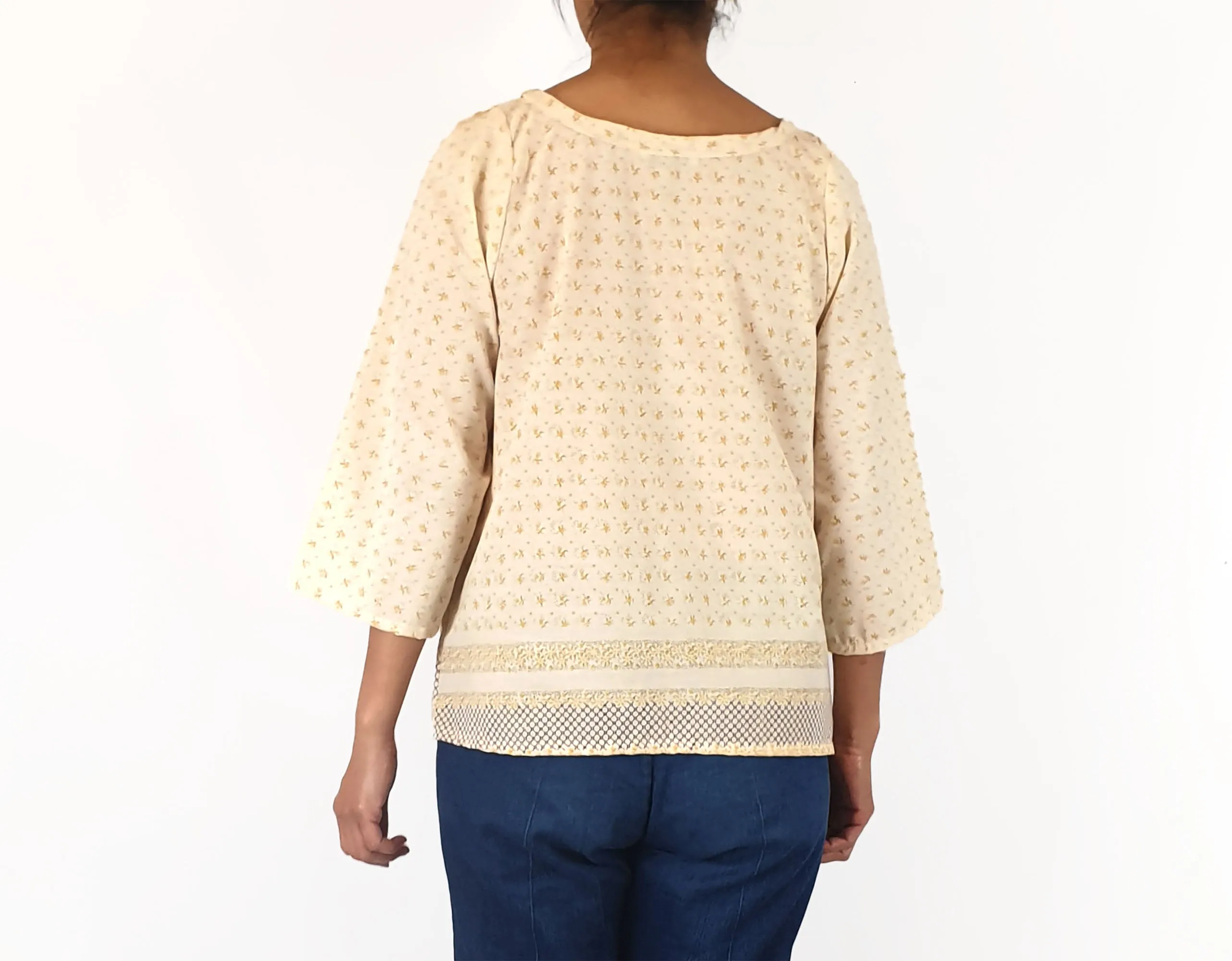 Rummage Style yellow cotton top size 12 (tiny fit, best fits 10)