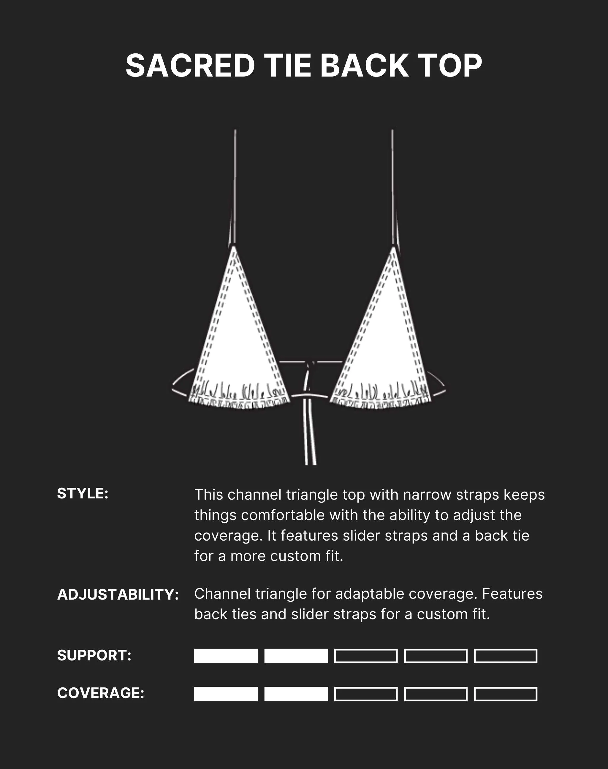 SACRED TIE BACK TASSEL BIKINI TOP - Sunblock White