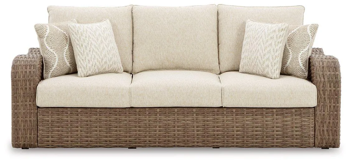 Sandy Bloom Outdoor Sofa with Cushion