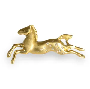 Satin "Happy Appy" Running Horse Necklace