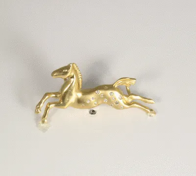 Satin "Happy Appy" Running Horse Necklace
