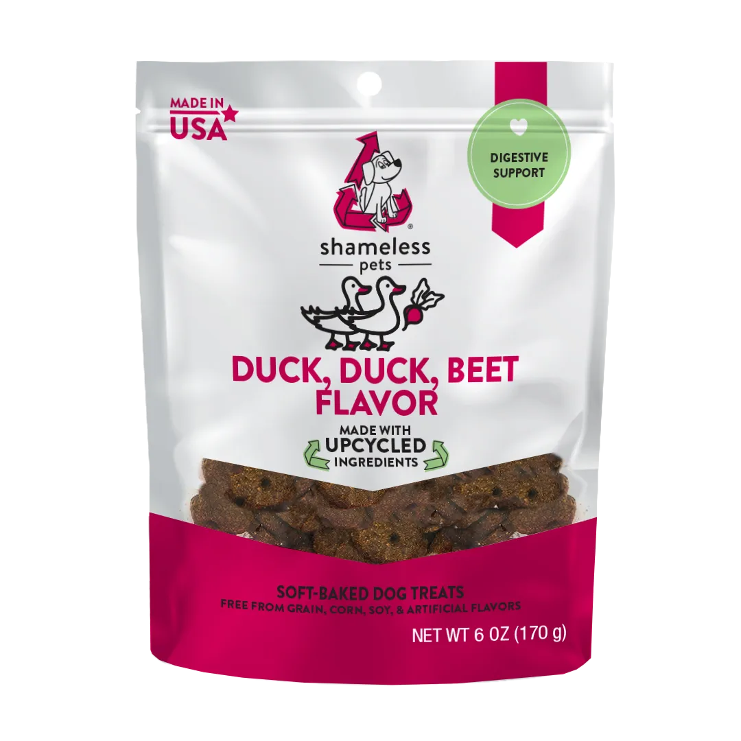 Shameless Duck Duck Beet Grain-Free Soft-Baked Dog Treat (6-oz bag)