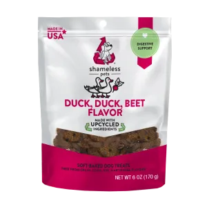 Shameless Duck Duck Beet Grain-Free Soft-Baked Dog Treat (6-oz bag)