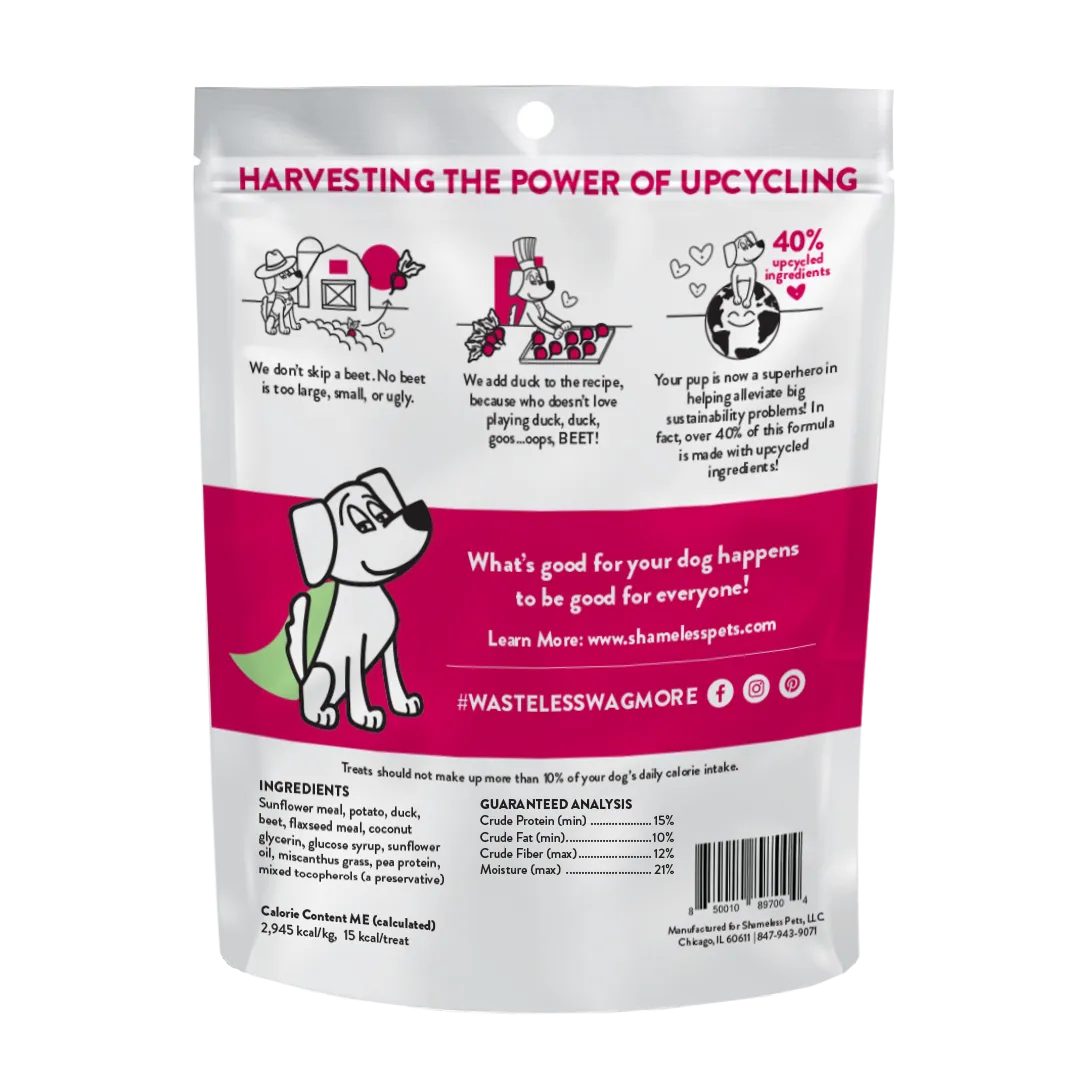Shameless Duck Duck Beet Grain-Free Soft-Baked Dog Treat (6-oz bag)