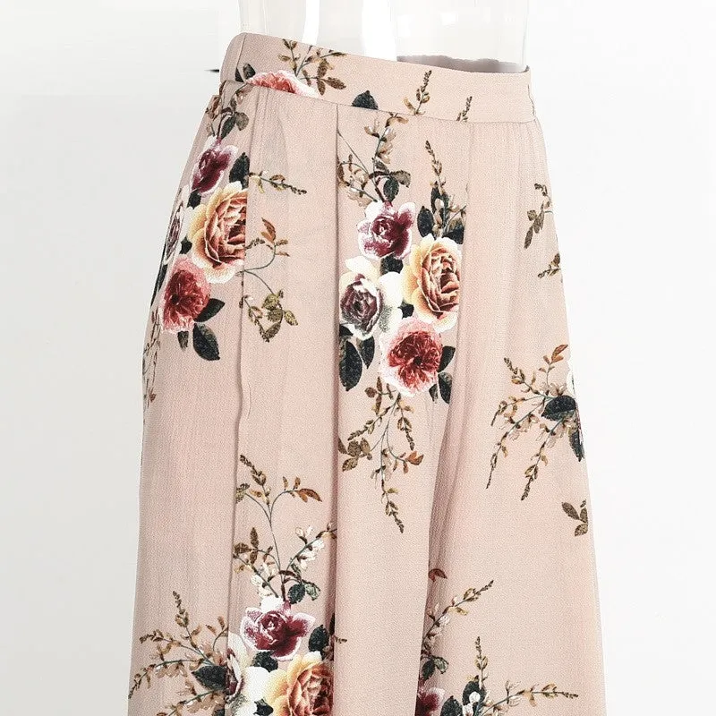 Side Split Wide Leg  Boho Long Pants