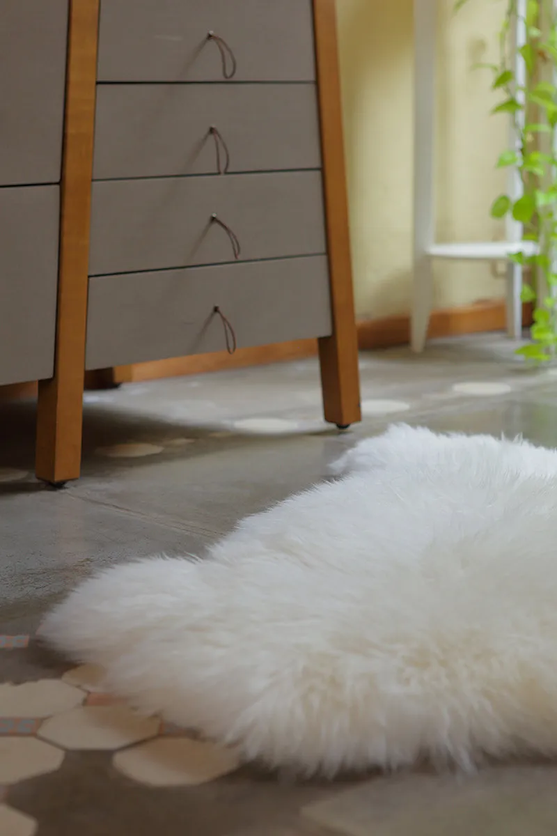 Single Sheepskin Rug  - White (2.5´x 3.5´)