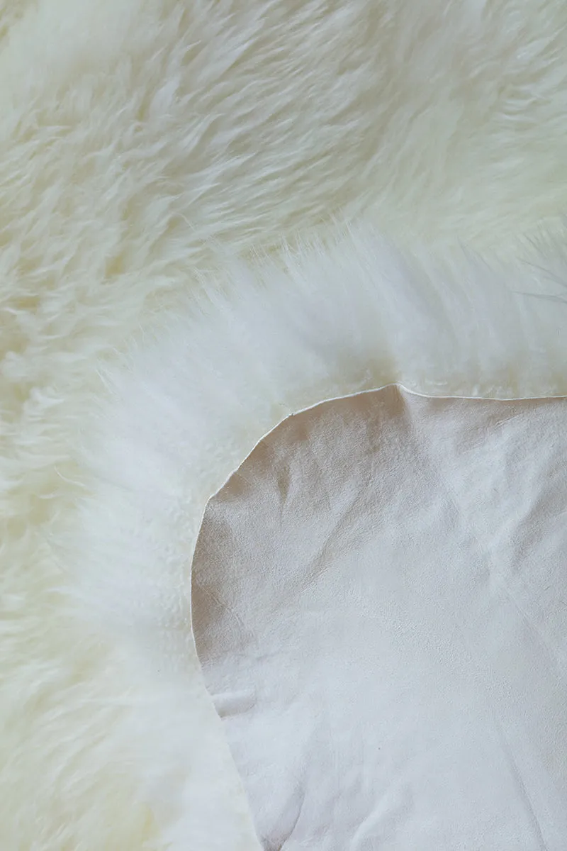 Single Sheepskin Rug  - White (2.5´x 3.5´)