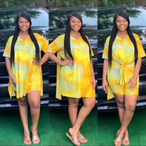 Sofia Tie Dye Set (Yellow-Mango)