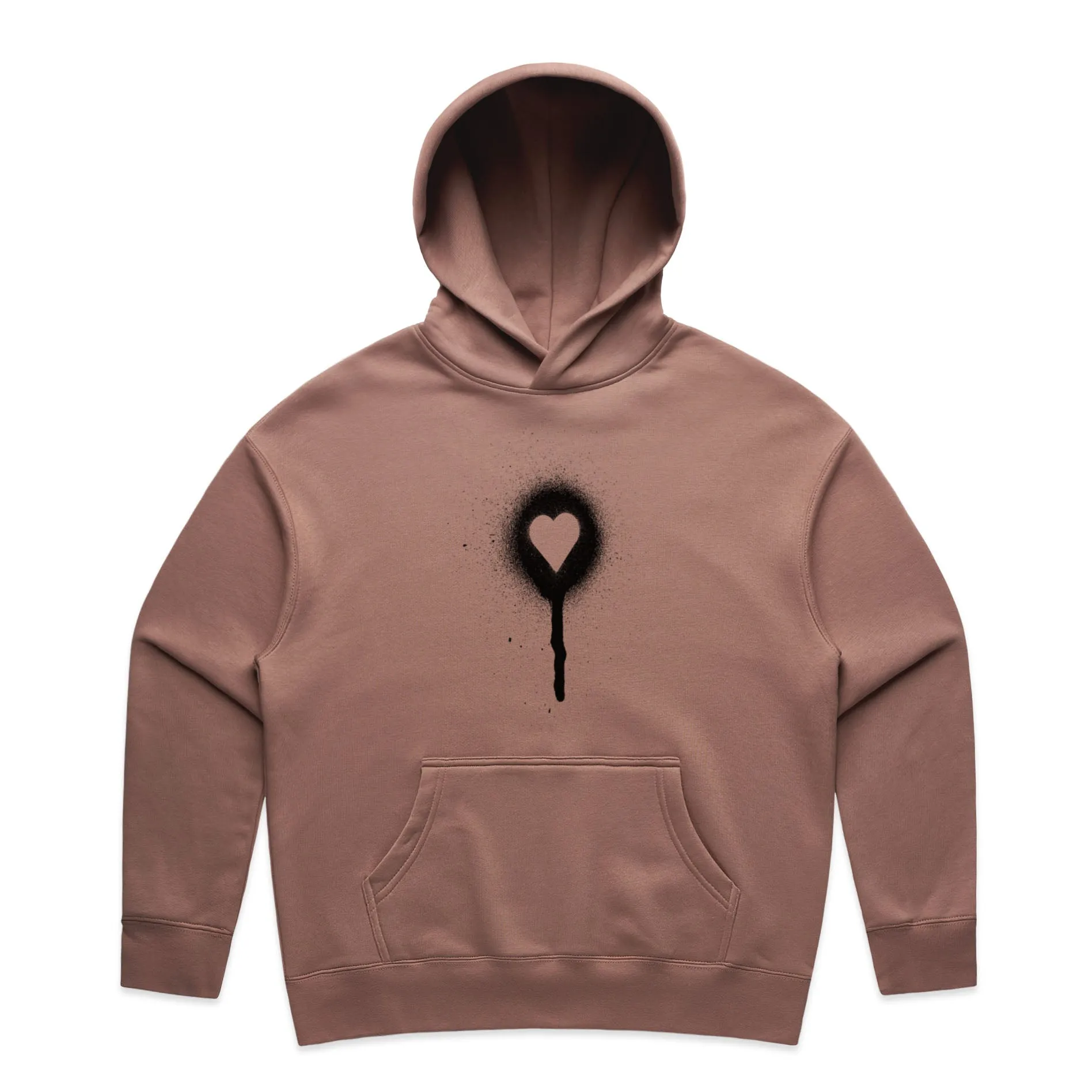 Spray Painted Heart – Women's Hooded Sweatshirt