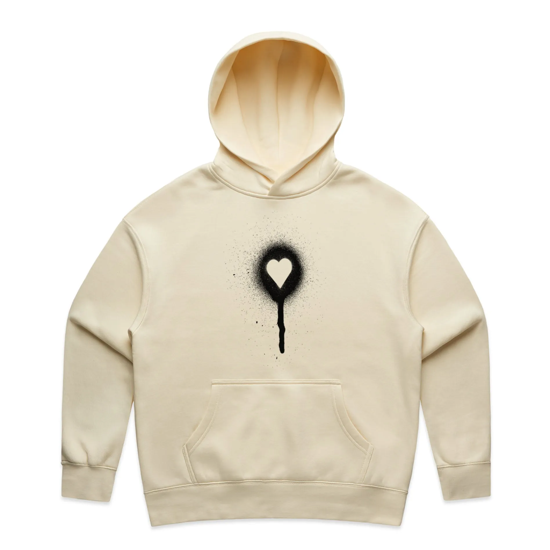 Spray Painted Heart – Women's Hooded Sweatshirt