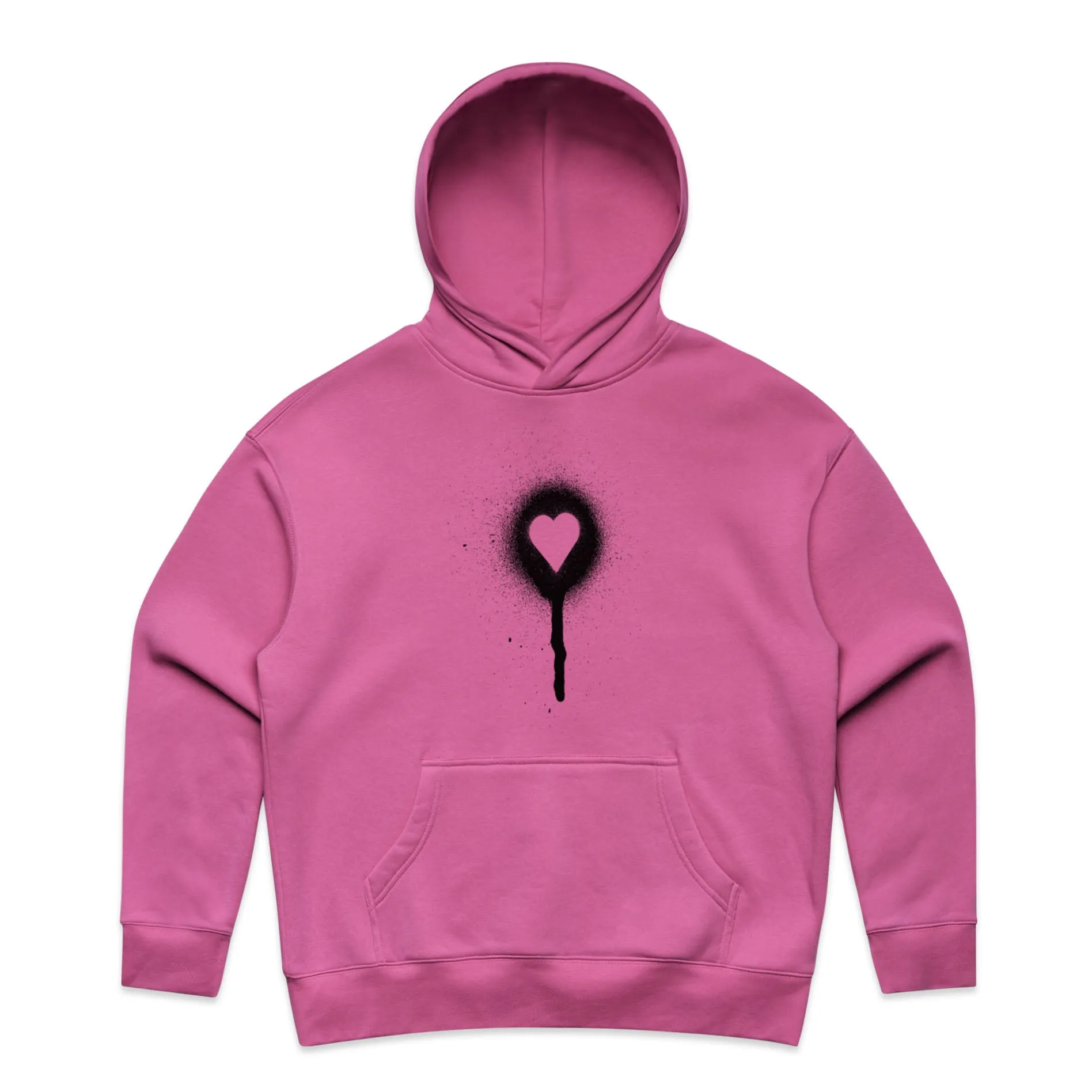 Spray Painted Heart – Women's Hooded Sweatshirt