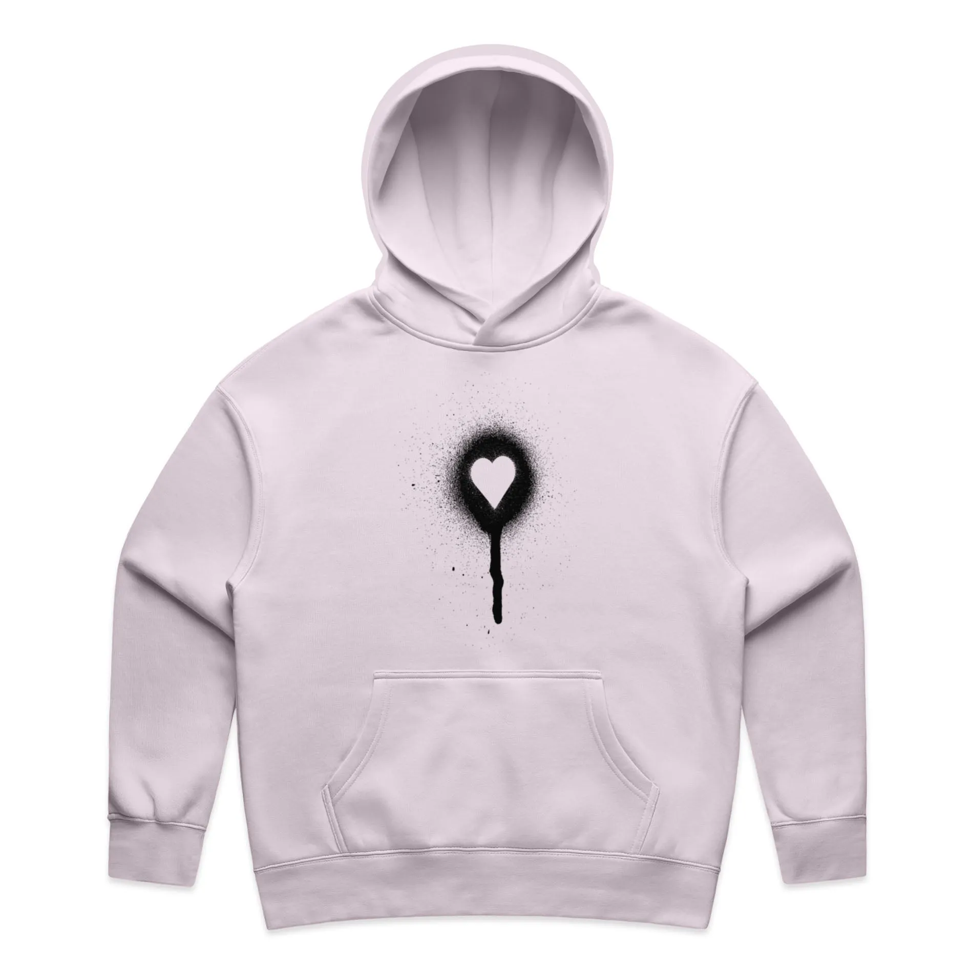 Spray Painted Heart – Women's Hooded Sweatshirt