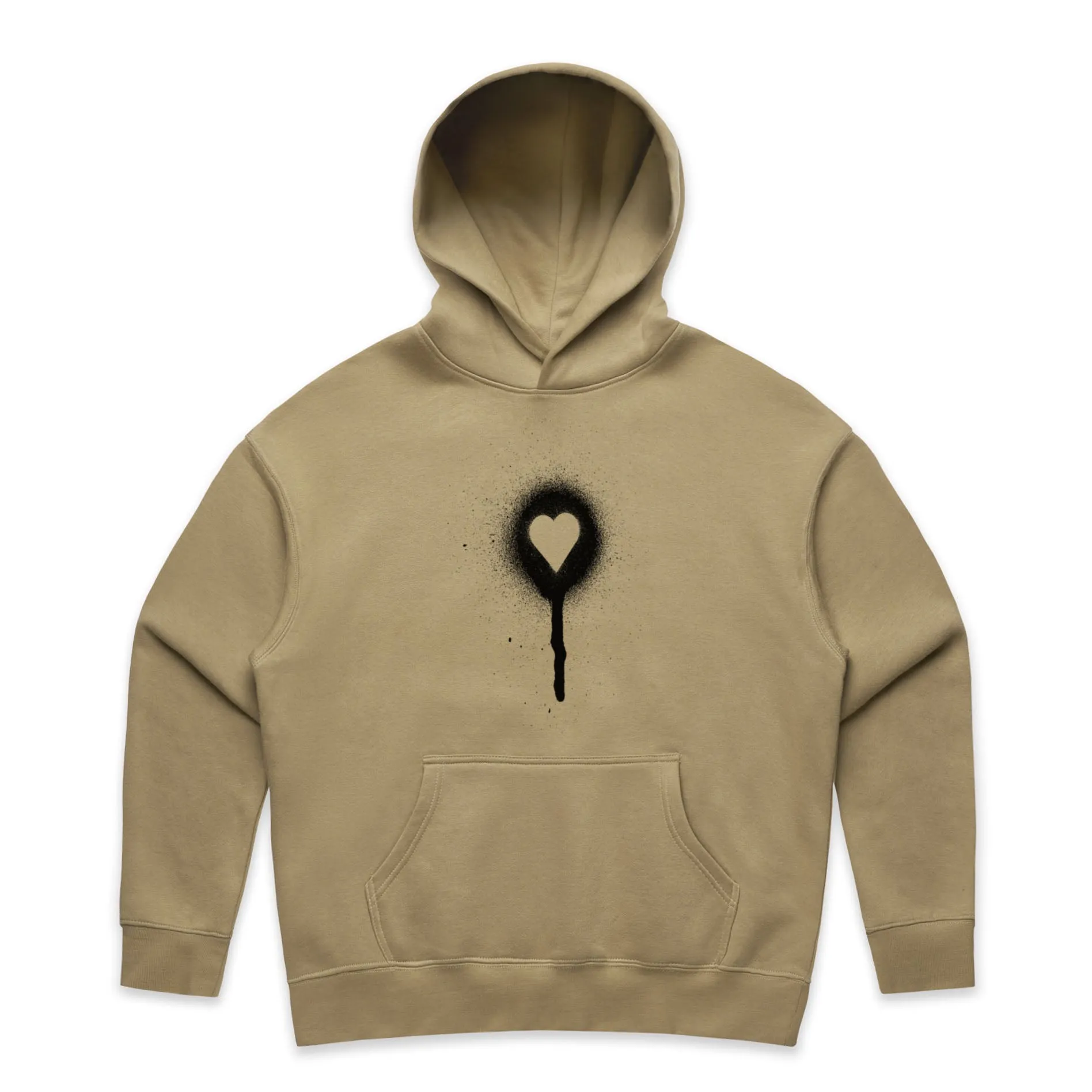 Spray Painted Heart – Women's Hooded Sweatshirt