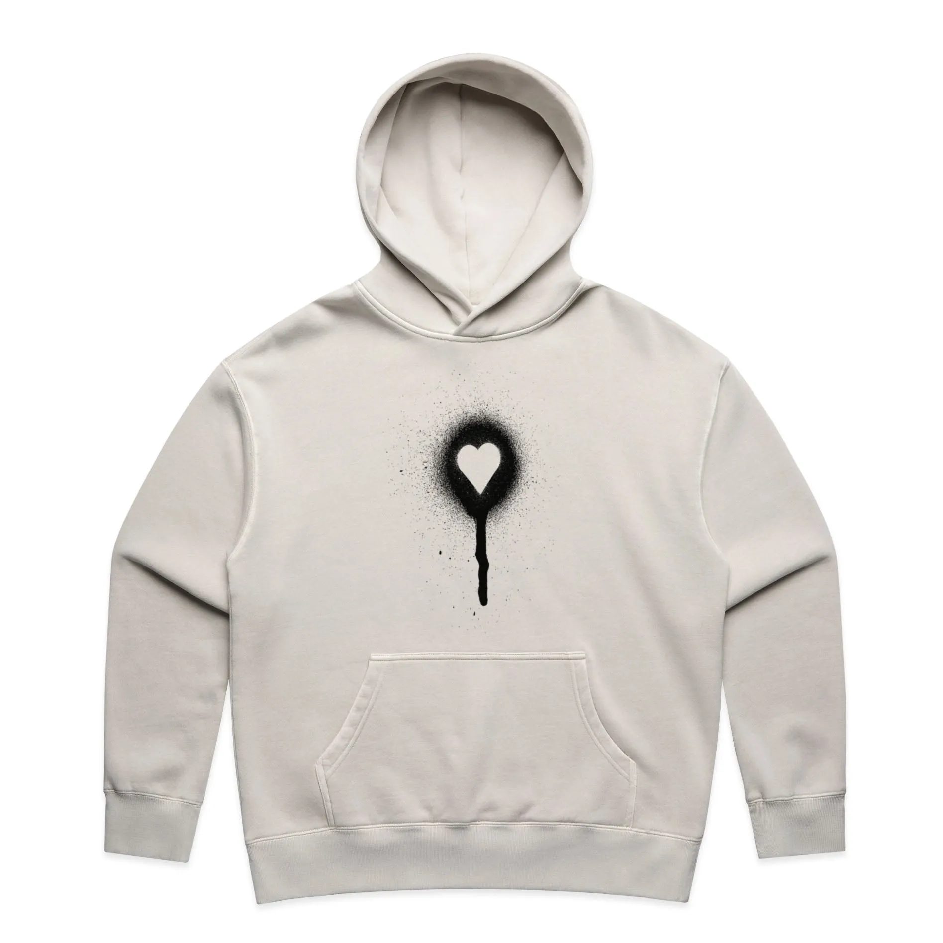 Spray Painted Heart – Women's Hooded Sweatshirt