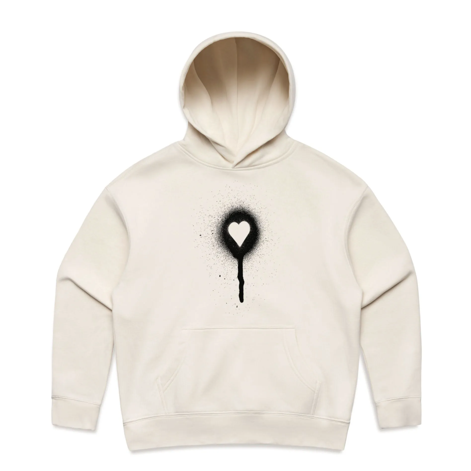 Spray Painted Heart – Women's Hooded Sweatshirt