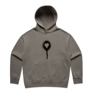 Spray Painted Heart – Women's Hooded Sweatshirt