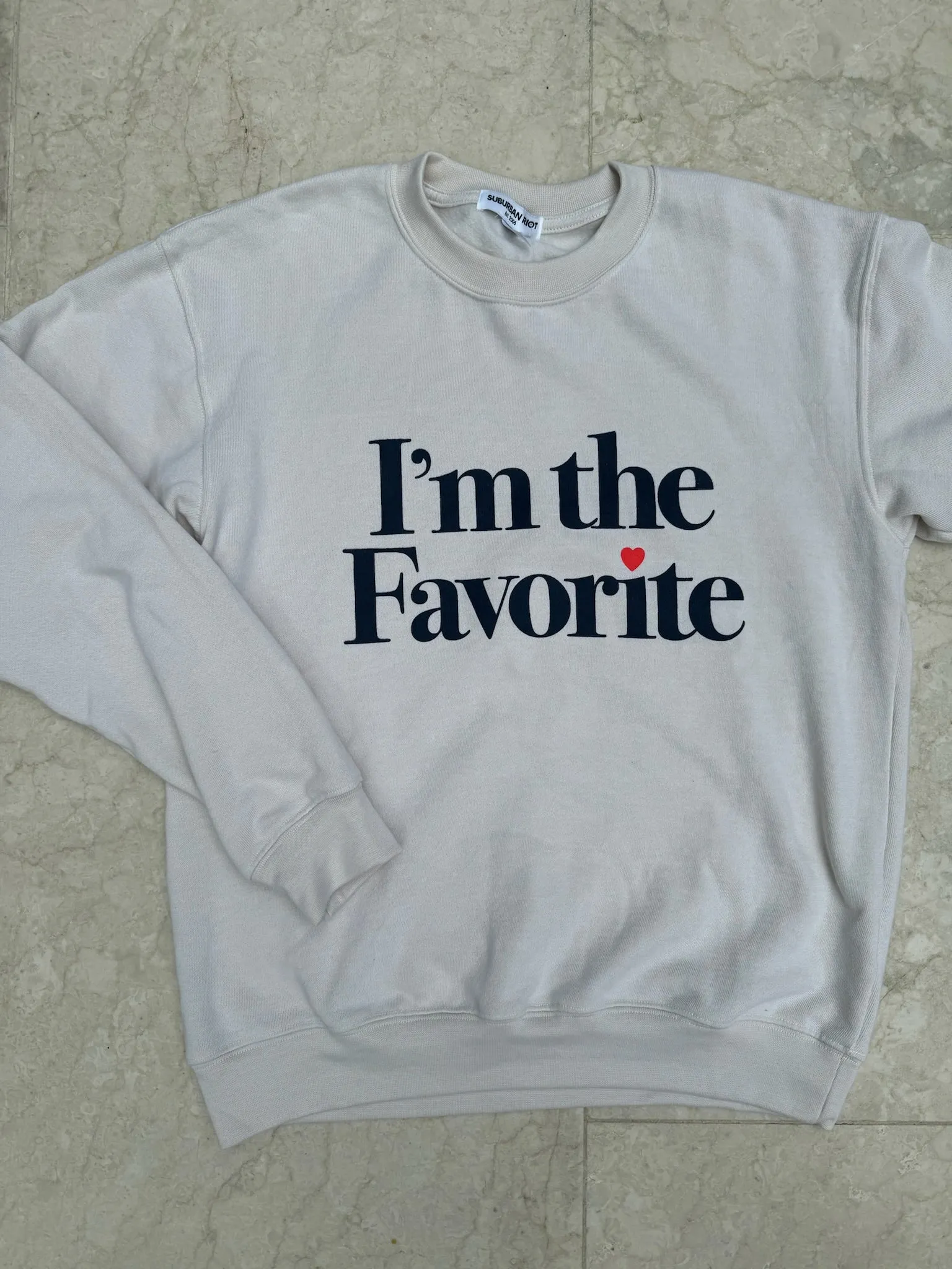 Suburban Riot I'm The Favorite Sweatshirt White