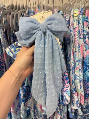 Swiss Blue Hair Bow by Simply Southern