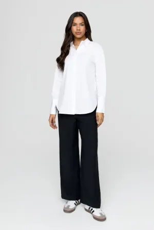 THE ESSENTIAL SOFT TAILORING WIDE LEG TROUSER - BLACK