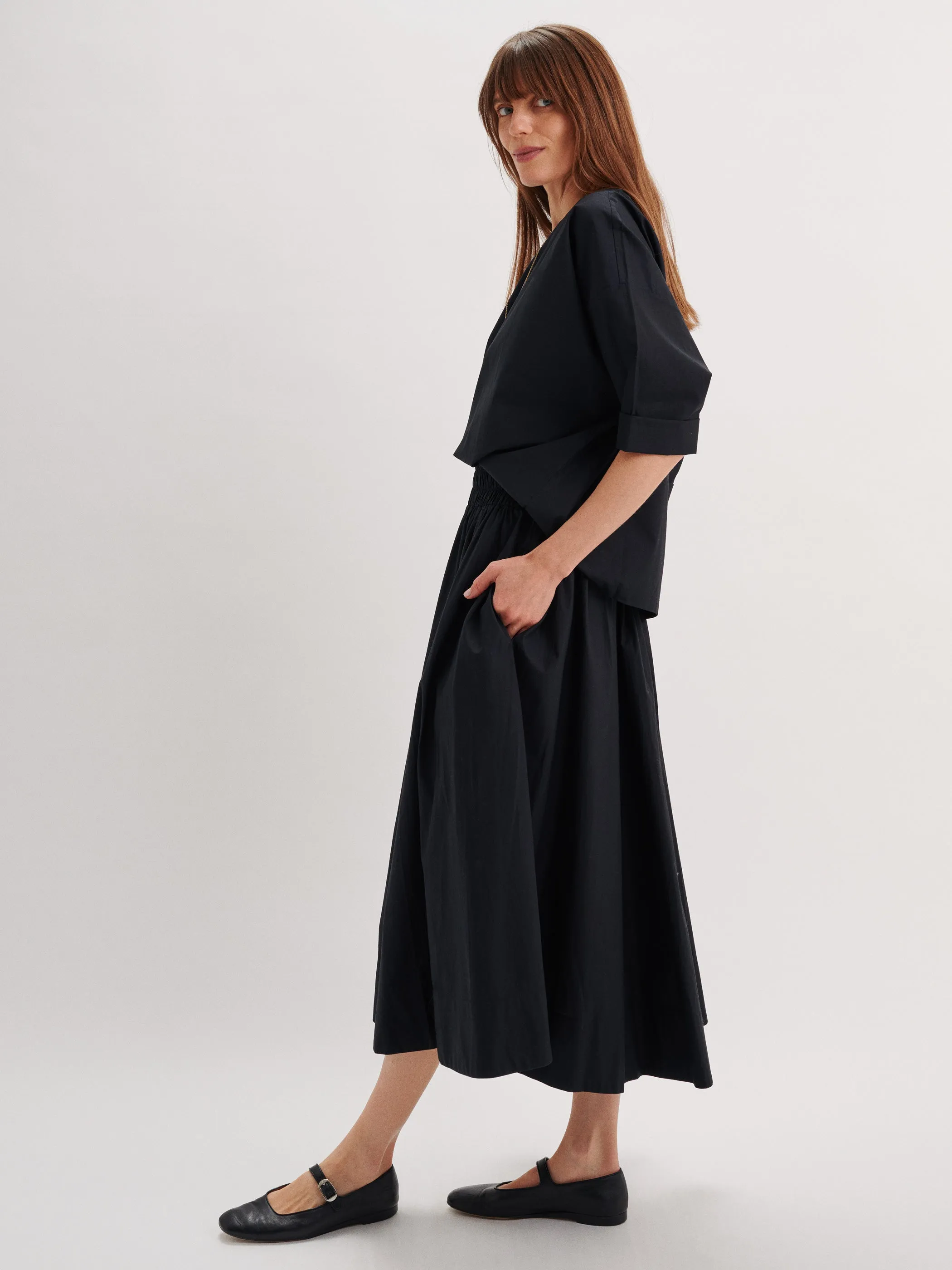 The Kyria Circle Skirt in Cotton Poplin
