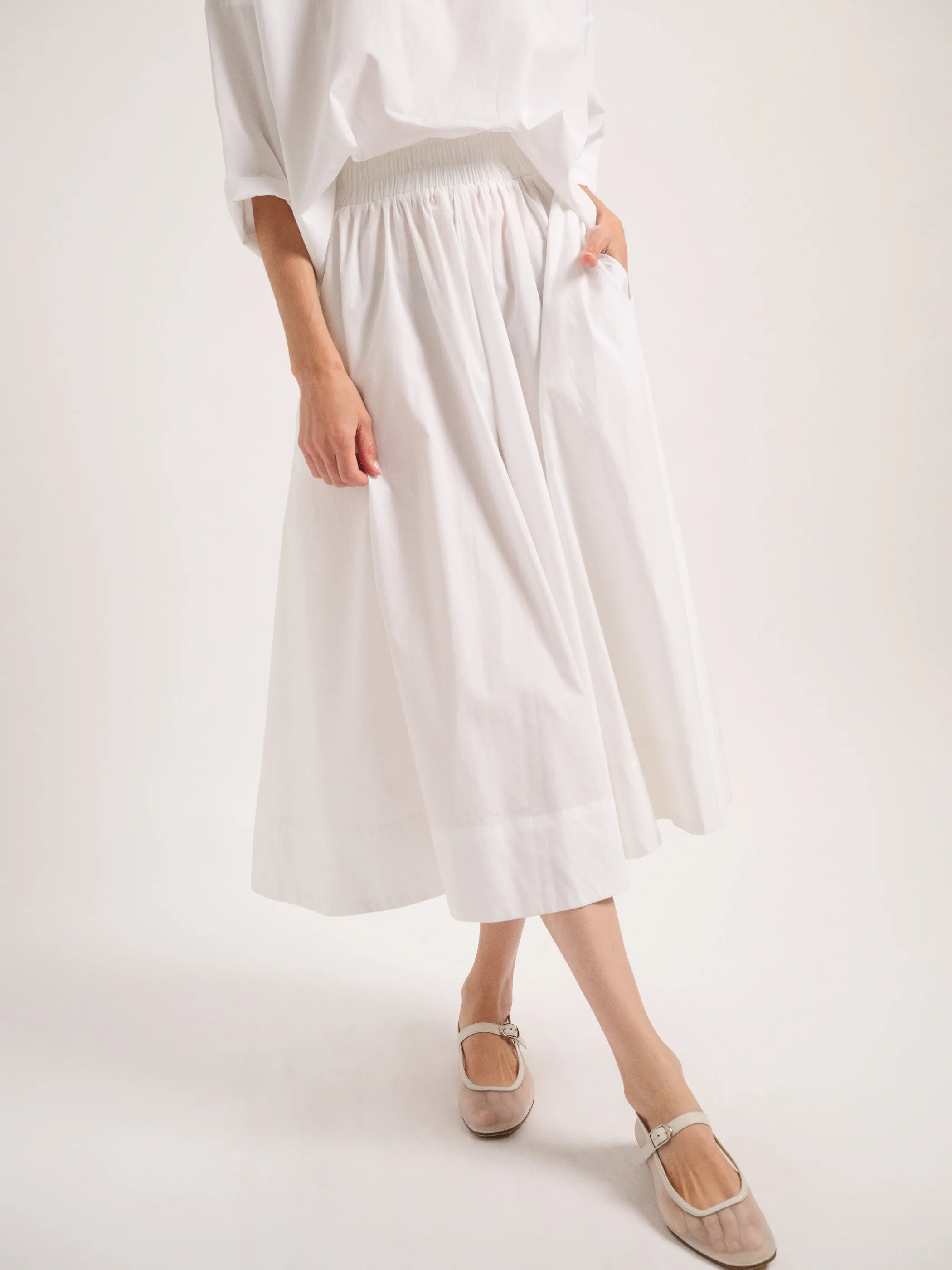 The Kyria Circle Skirt in Cotton Poplin