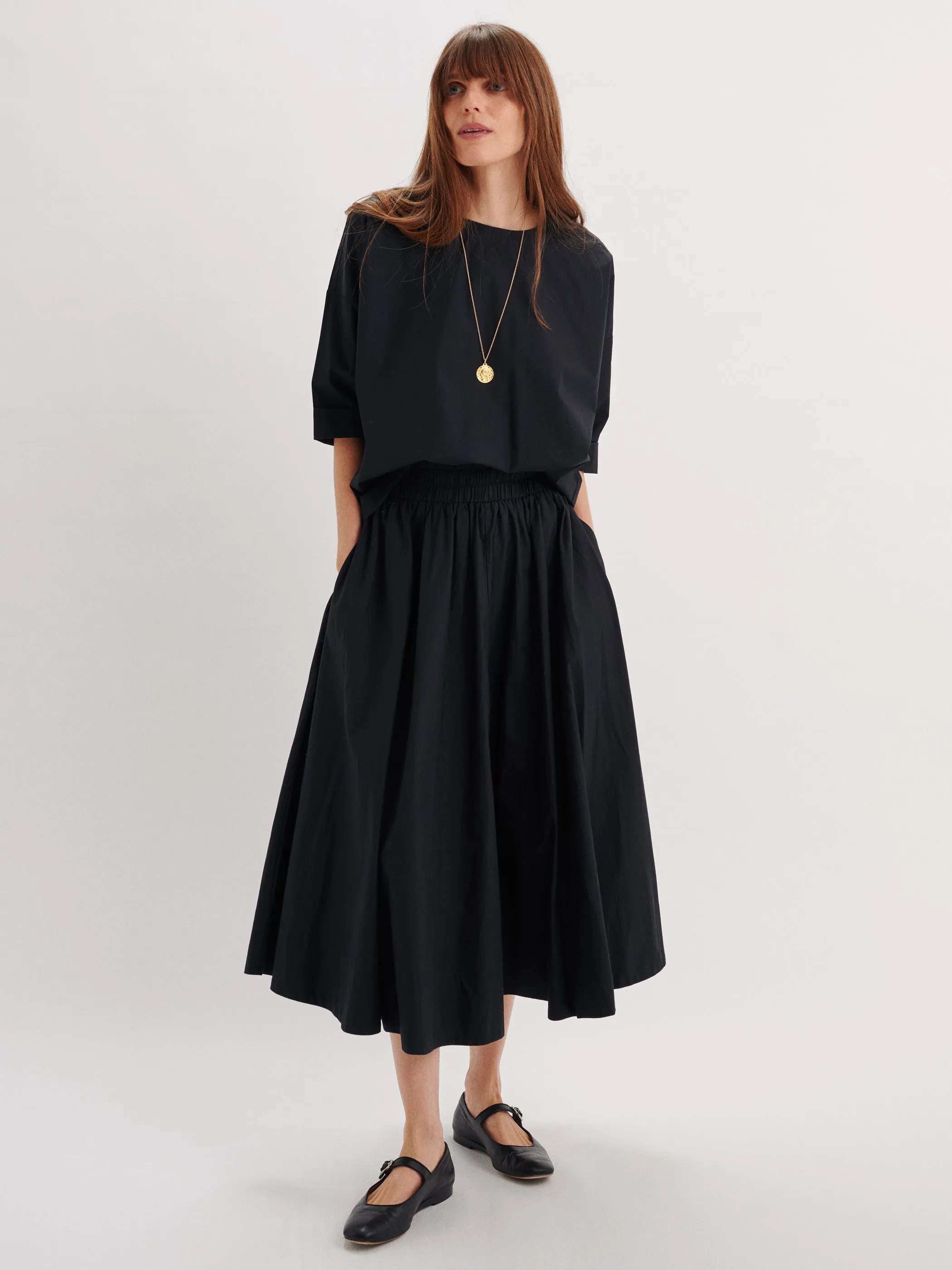 The Kyria Circle Skirt in Cotton Poplin