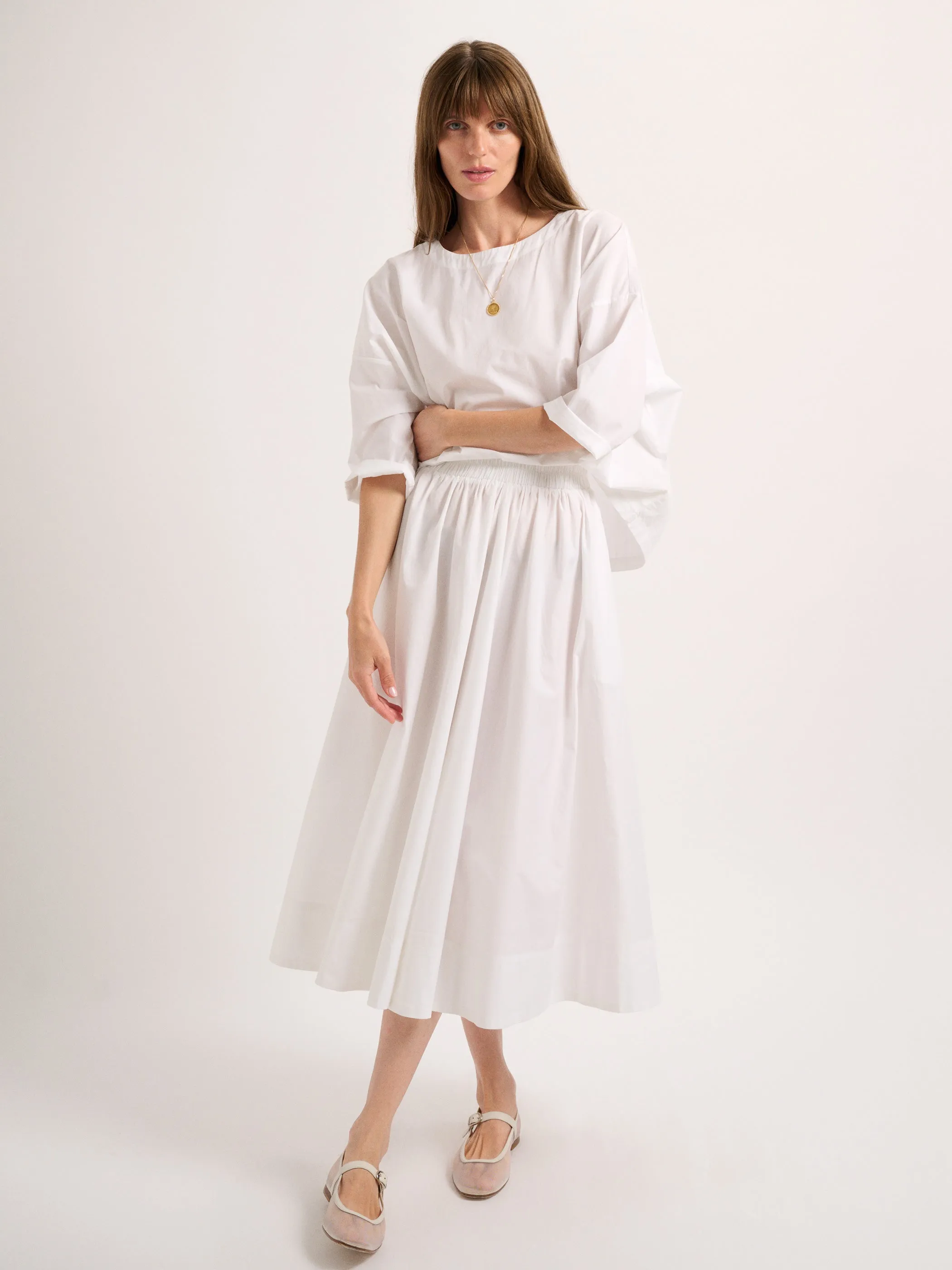 The Kyria Circle Skirt in Cotton Poplin