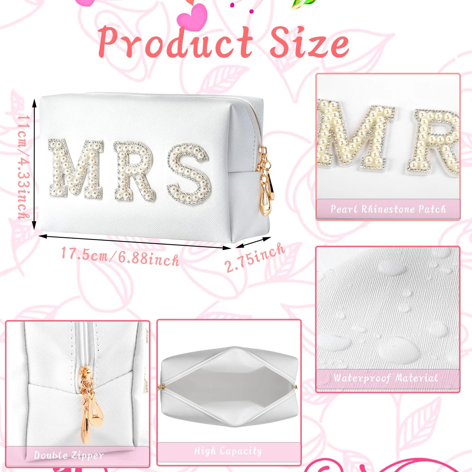 Tkifoda Bride to Be Gift Set - I Do Bride Slippers, Robe, Hair Claw, Makeup Bag - Bridal Shower & Wedding Gift