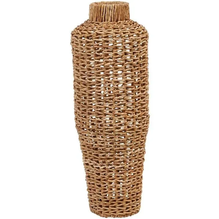 Tulip Water Hyacinth & Rattan Table Vase