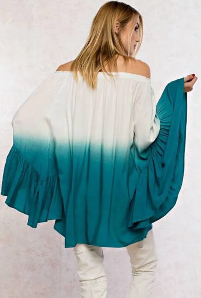 Turquoise Ombre Tunic Top