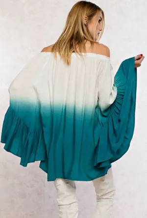 Turquoise Ombre Tunic Top