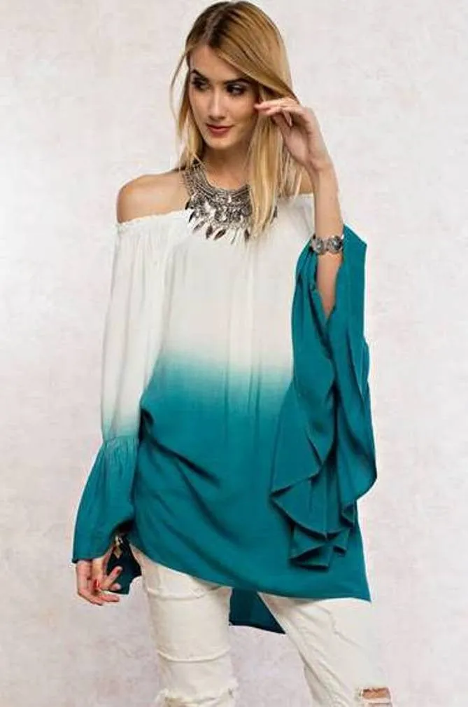 Turquoise Ombre Tunic Top