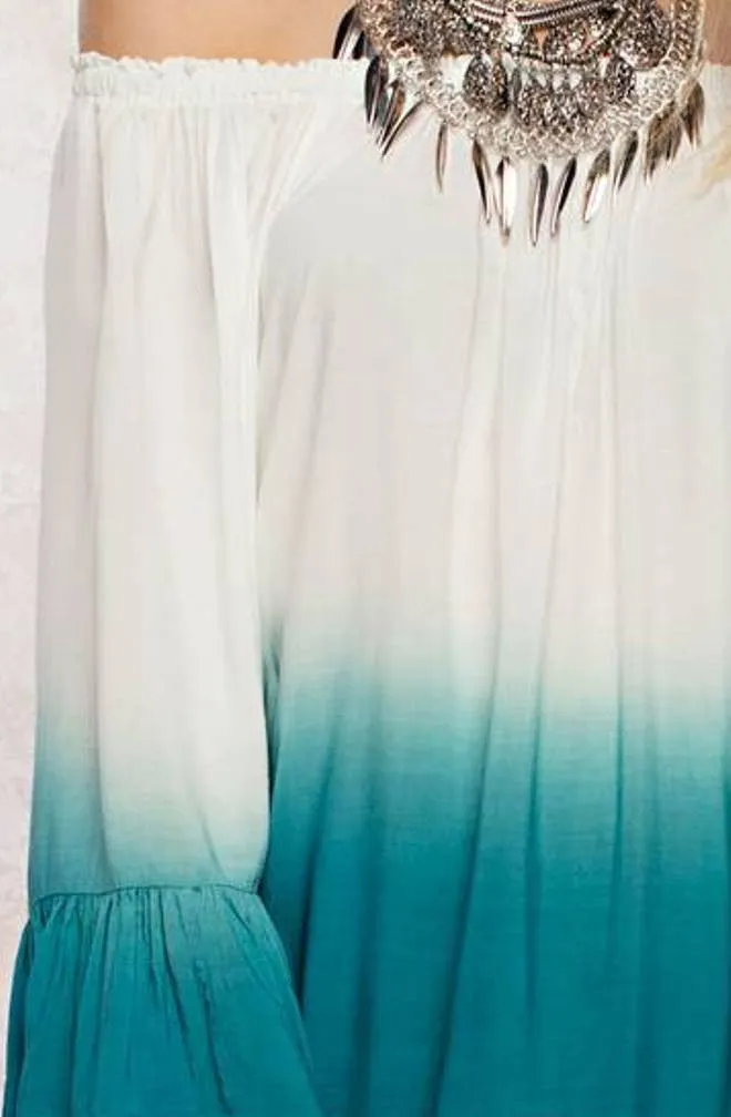Turquoise Ombre Tunic Top
