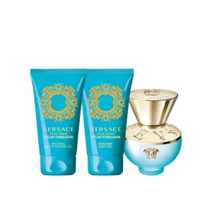 Versace Pour Femme Dylan Turquoise For Women Set EDP 50ml l  Perfumed Body Gel 50ml   Perfumed Bath & Shower Gel 50ml