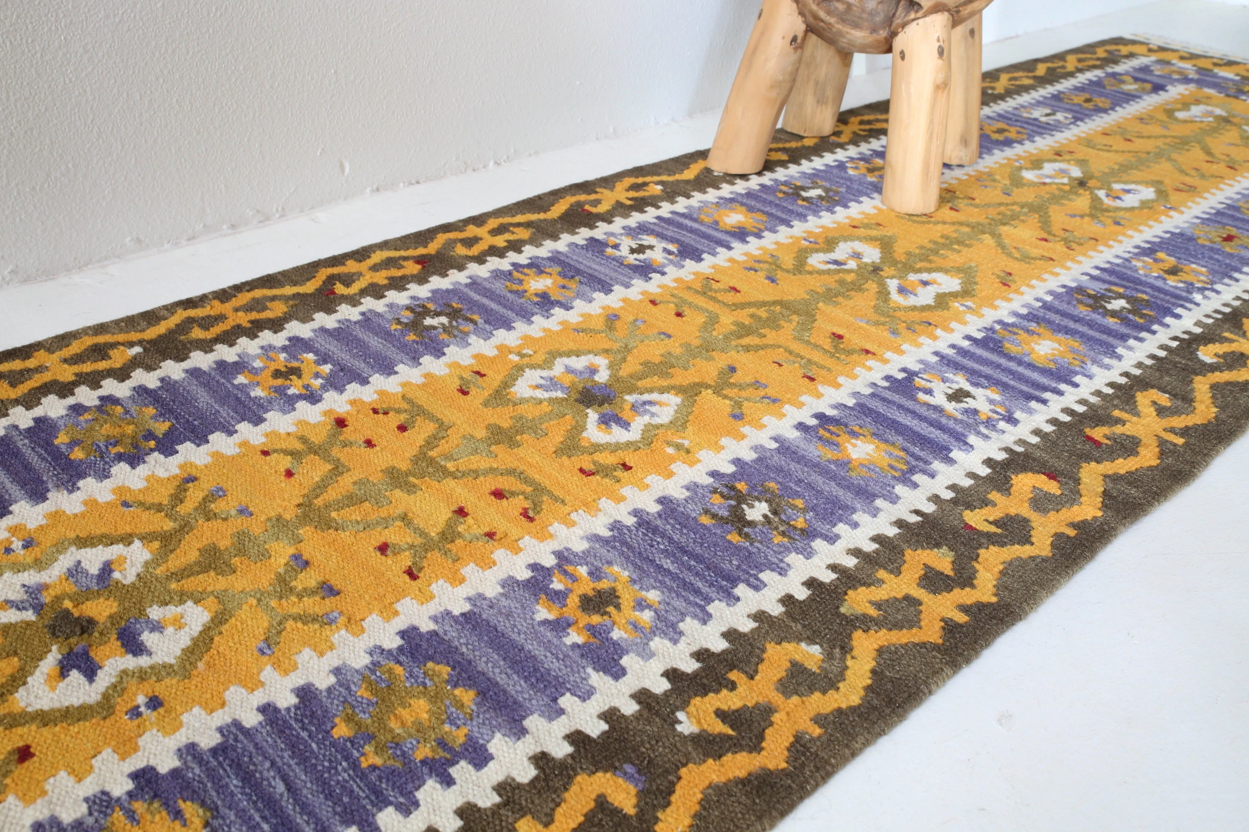 Vintage central Anatolian kilim runner 2'5" x 10'2"