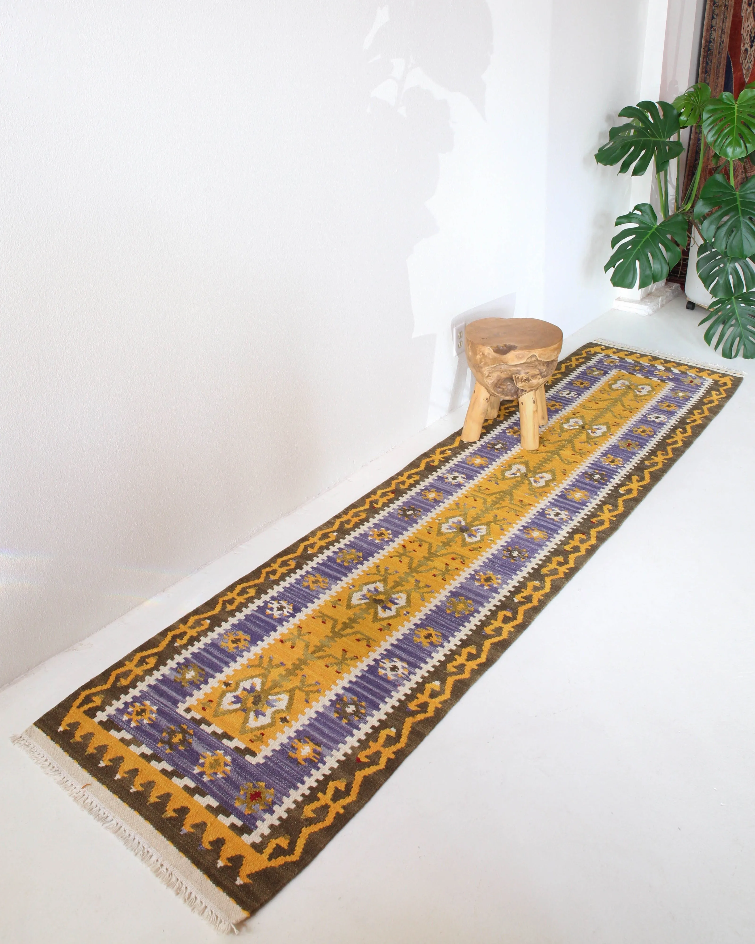 Vintage central Anatolian kilim runner 2'5" x 10'2"