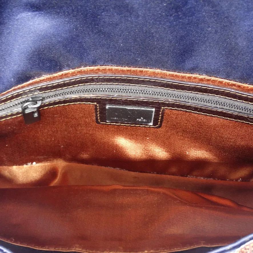 Vintage Sequin Fendi Logo Baguette