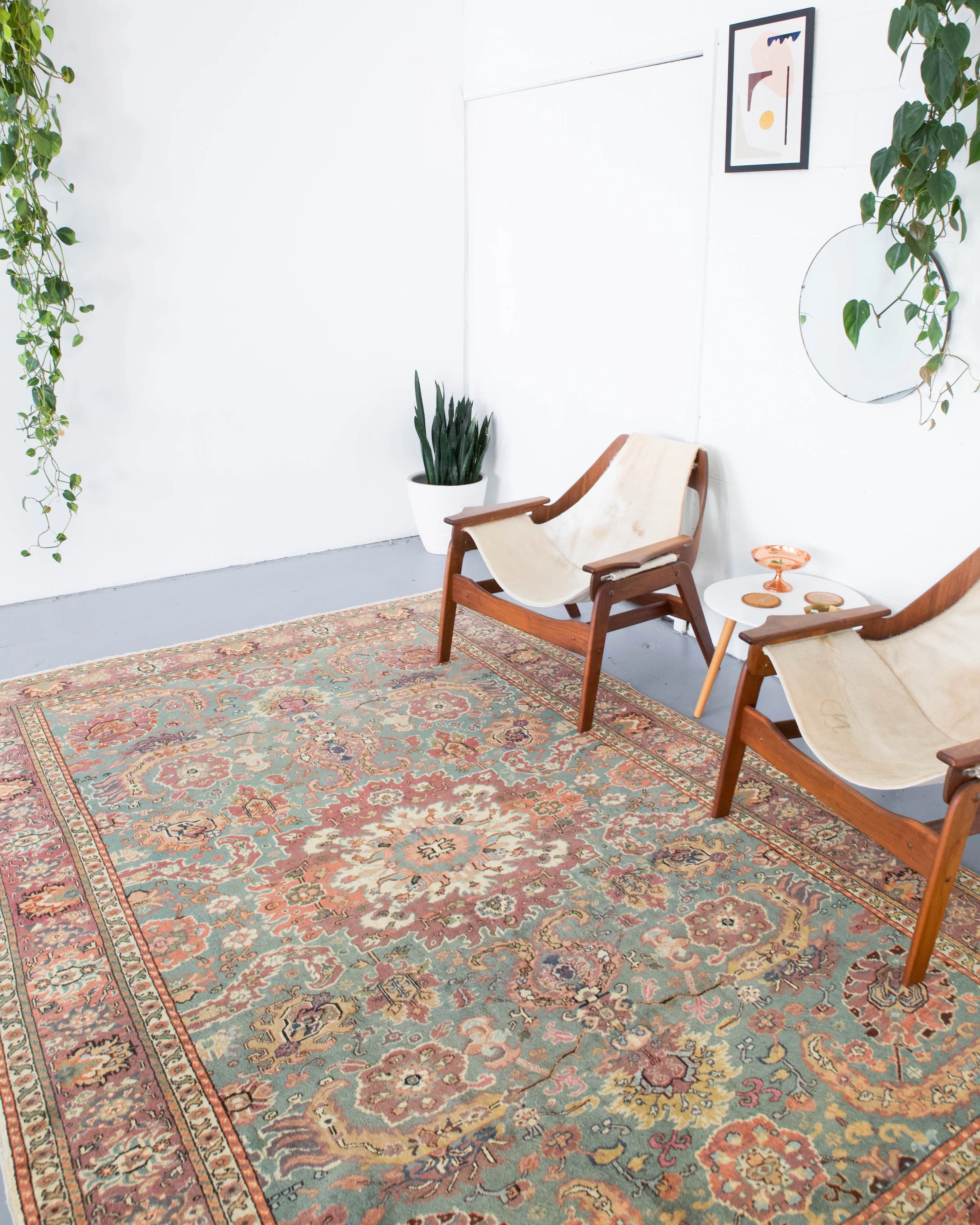Vintage Turkish Kayseri Rug
