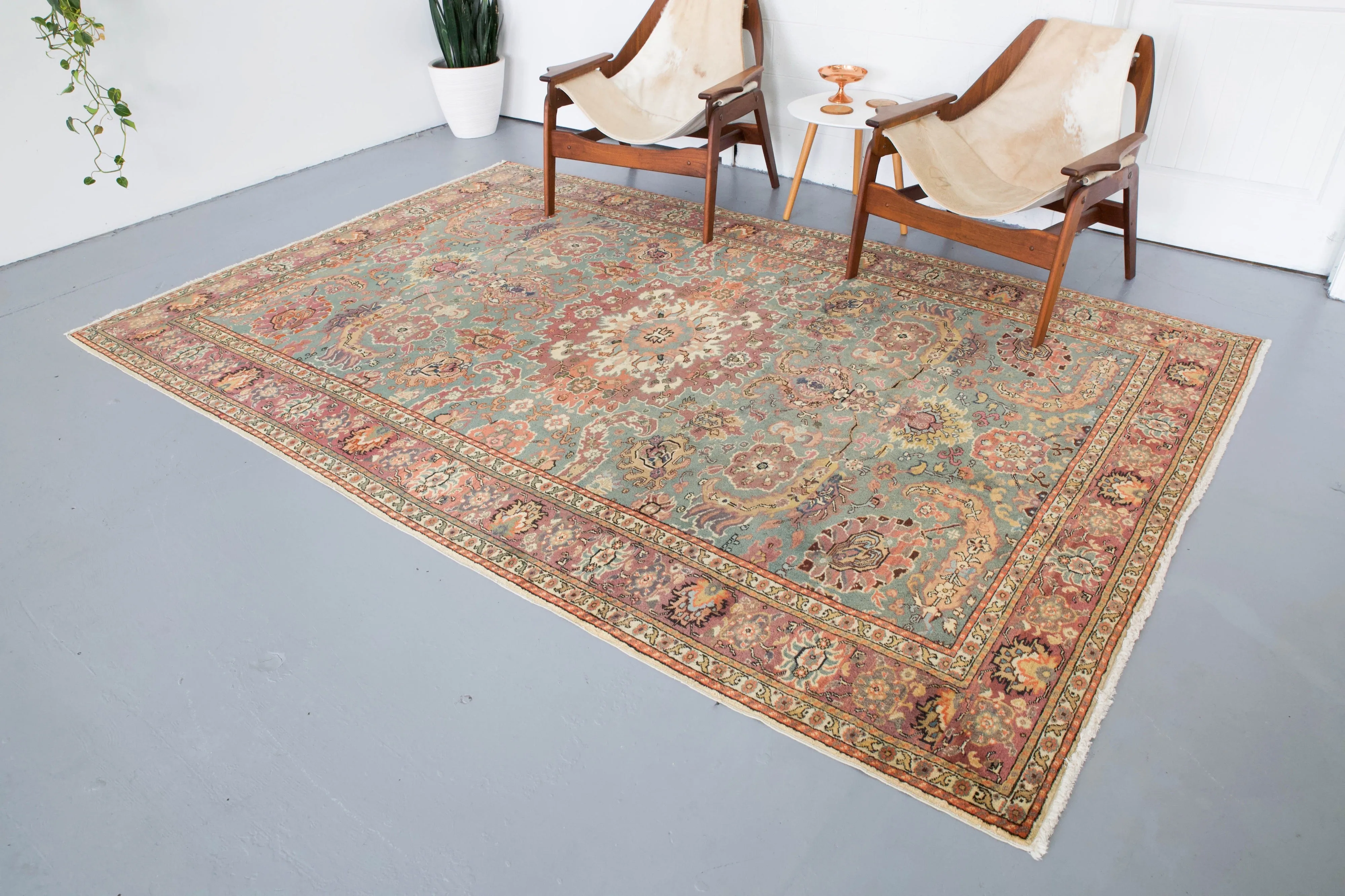 Vintage Turkish Kayseri Rug
