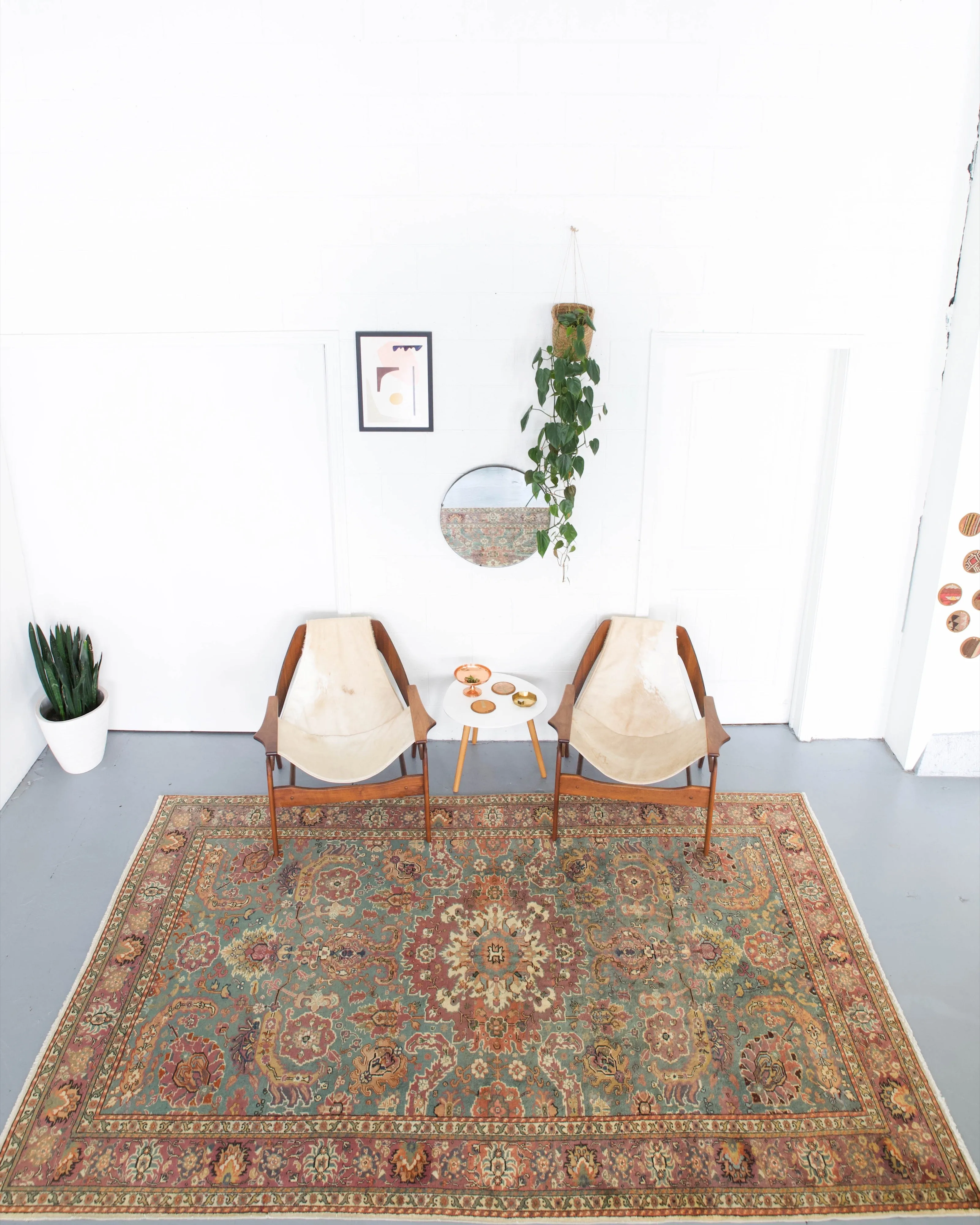 Vintage Turkish Kayseri Rug