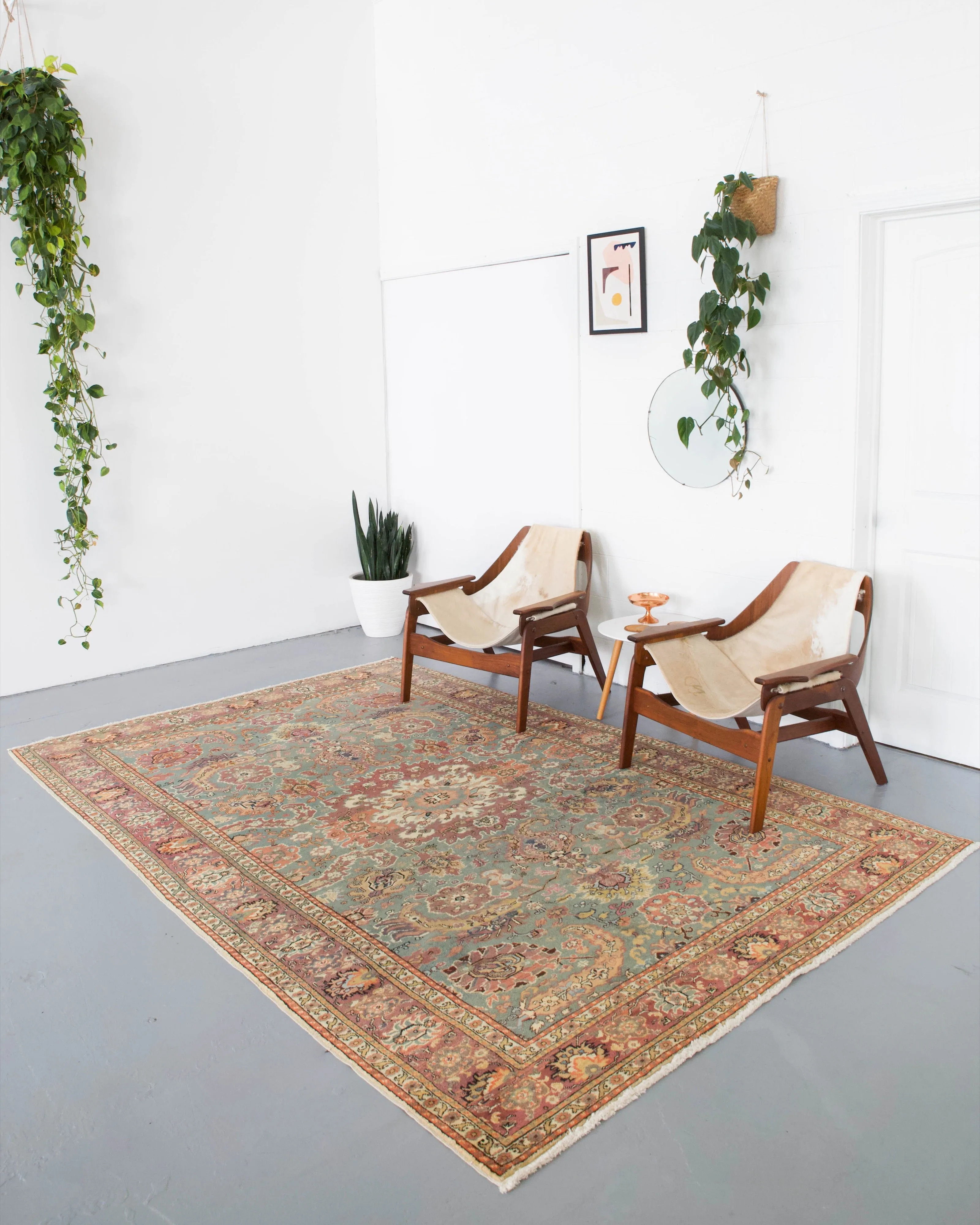 Vintage Turkish Kayseri Rug