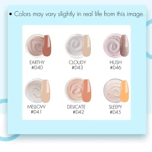 Warm Neutrals Dipping Powder Kit - 6 colors