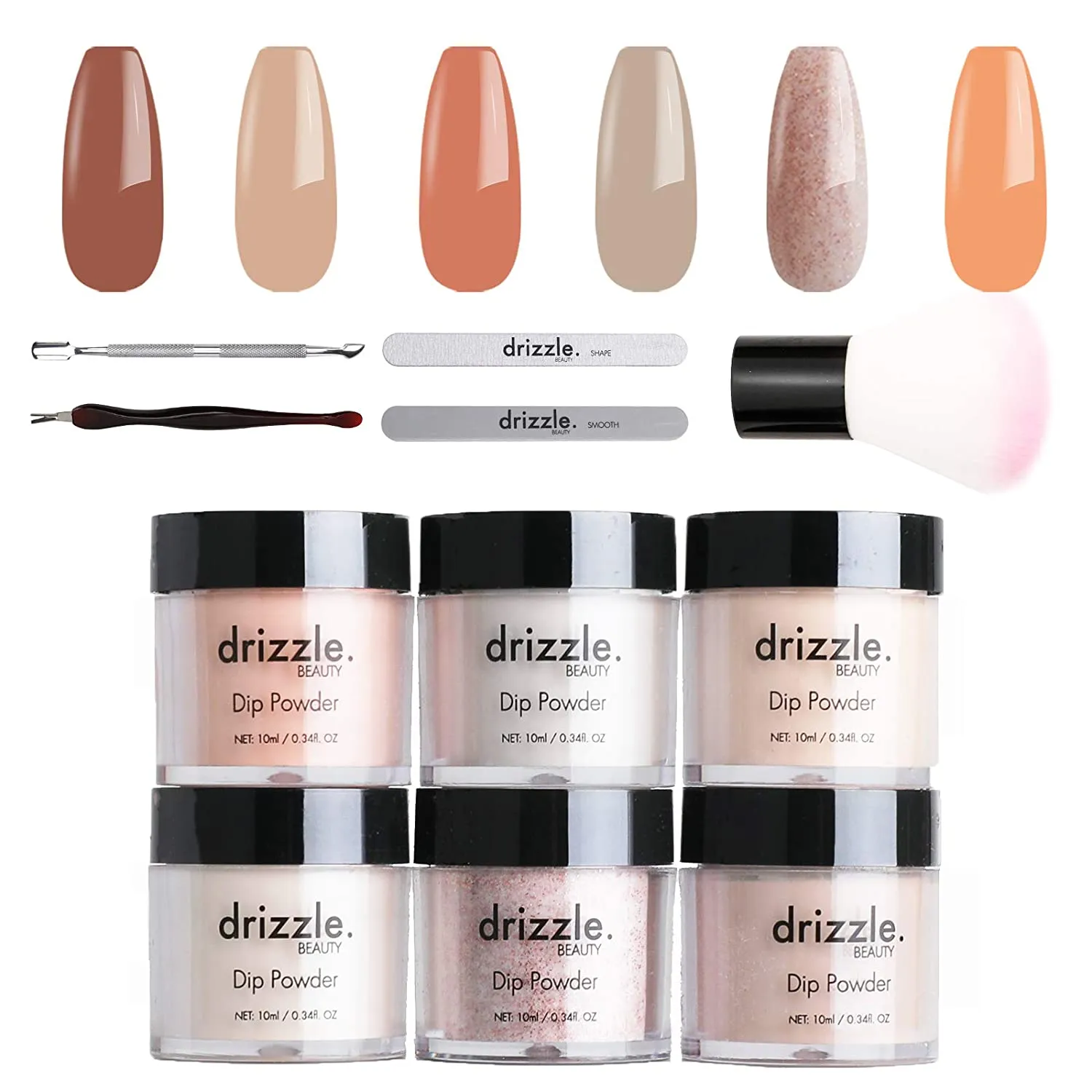 Warm Neutrals Dipping Powder Kit - 6 colors