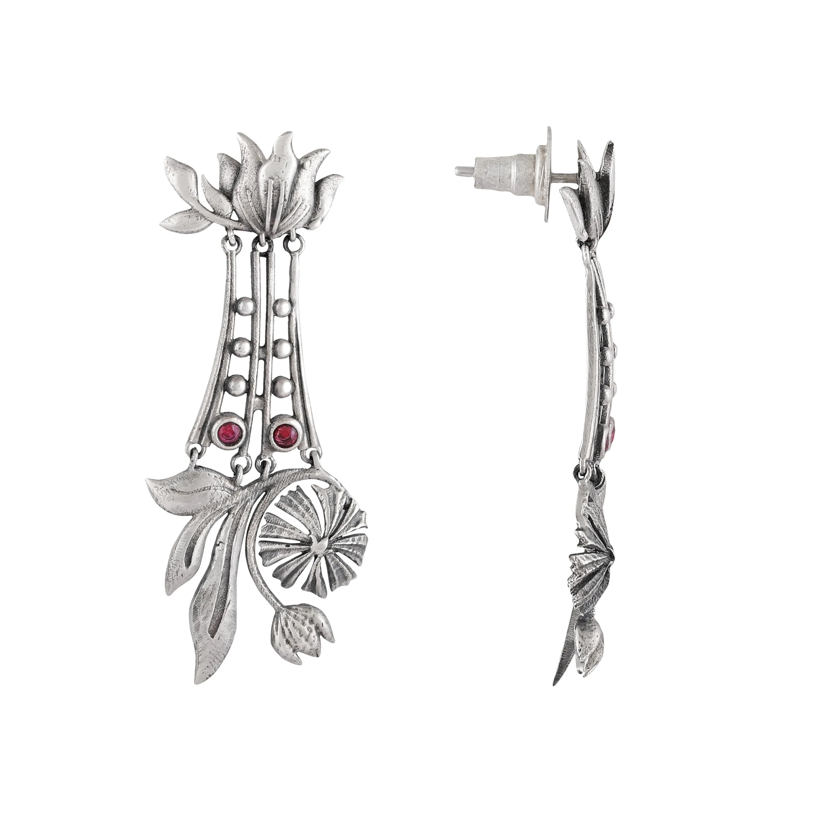 William Morris - Rising Lilly Silver Earrings by Moha